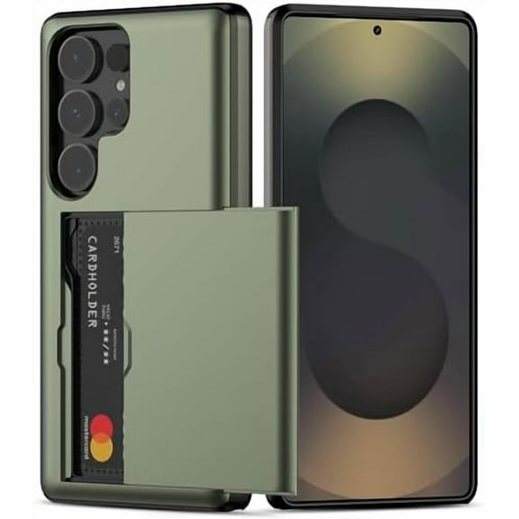 MYKOMI for Samsung S25 Ultra Case with Card Holder Dual Layer Heavy Duty Protective Case Hidden Card Slot Slim Wallet Case for Samsung S25 Ultra 6.9''