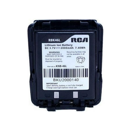 Genuine RCA RBK46L Handheld Radio Battery | Lithium-Ion | High Capacity | 2000mAh / 14.8Wh | 7.4V REPLACES KENWOOD KNB-46L