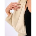 thumbnail image 5 of INSPIRE CHIC Winter Bolero for Women's Open Front Faux Fur Bolero Shrug M Light Khaki, 5 of 6