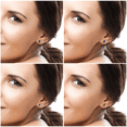 thumbnail image 6 of 12 Pairs Surgical Stainless Steel Flat Back Birthstone Cubic Zirconia Stud Earrings, Gold Plated Screw Back Round Star Heart Flower Hexagon Triangle CZ Stud Earrings Set, 6 of 8