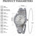 thumbnail image 2 of Blekon Collections 31mm Round Casual Metal Bangle Cuff Japanese Movement Fashion Adult Females Watch, 2 of 5