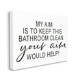 thumbnail image 3 of Stupell Industries Bathroom Aim Humorous Typography Washroom Signage Graphic Art Gallery Wrapped Canvas Print Wall Art, Design by Lettered and Lined, 3 of 7