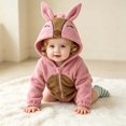 thumbnail image 6 of Leey-World Newborn Infant Baby Boy Girl Clothes Unisex Baby Animal Homewear Infant Flannel Hooded Halloween/Christmas Romper Sleepwear, 6 of 9