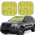 thumbnail image 6 of Kdxio Herbs And Spices Print 2-Piece Sun Shade Front Windshield - Foldable Car Front Window Sunshades For Most Sedans Suv Truck, 6 of 6