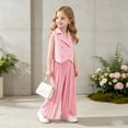 thumbnail image 4 of Kogui Toddler Clothes Girls 2 Piece Outfits Fashion Clothes Short Sleeve Tops and Pants Kids Summer Clothing Set Size 6-7 (Pink,6-7 Years), 4 of 9
