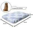 thumbnail image 2 of Geometry Pet Bed, Proportion of the World with Intersecting Concentric Spiral Art, Chew Resistant Pad for Dogs and Cats Cushion with Removable Cover, 24" x 39", Pale Blue, by Ambesonne, 2 of 4