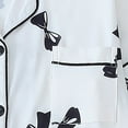 thumbnail image 5 of Fengactive Cute Bow Pajamas Sets for Women 2 Piece Button Up Short Sleeve Nightwear Lounge Sleepwear, 5 of 6