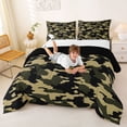 thumbnail image 4 of jejeloiu Retro Camo Camouflage Full Size Comforter Sets,Military Style Bedding Sets For Teens Men Reversible 3pcs, 4 of 7