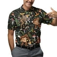 thumbnail image 5 of Polo Bigfoot Mushroom Hawaiian Shirts For Men Vacation Aloha Mens Polo Shirts Short Sleeve Shirts Print Funny Golf Polo Shirts for Men, 5 of 7