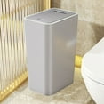 thumbnail image 1 of LOVEVER Lightweight Bin  2.2 Gallons Trash Can with Lid and Deodoriser Sturdy Plastic in a Range of Colours - Space-Saving Slimline Design - Easy to Use Push-On Lid  Suitable for Any Loca, 1 of 6