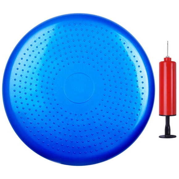 Youkk Planche d'Équilibre de Yoga Disque Coussin d'Air Vacillant Gym Physique Stabilité Noir Bleu 34x34x5.5cm