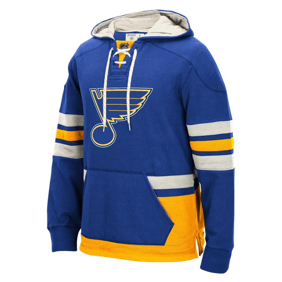 St. Louis Blues Men&#39;s NHL CCM &quot;Lace Em Up&quot; Pullover Hooded Sweatshirt - Blue - 0 ...