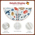 thumbnail image 5 of Bingfone Christmas Tree Skirt Mat Christmas Decoration Interior 30"-Watercolor Nautical, 5 of 8