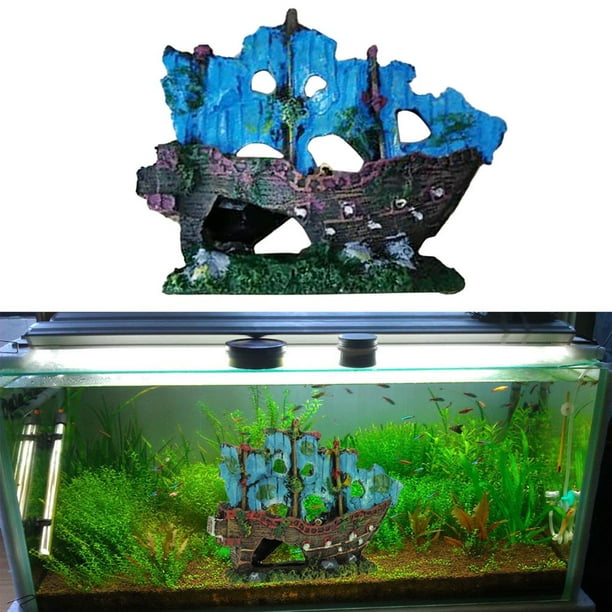 TIMIFIS Fish Tank Decorations Aquarium Fish Tank Landscape Pirate