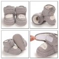 thumbnail image 7 of Otqutp Baby Flat Sole Shoes Warm Shoes Soft Booties Comfortable Boots Toddler Warming Home Shoes Snow Boots for Baby Girls and Boys(Grey,0-6 Months), 7 of 7