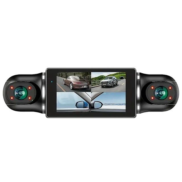 Videocámara para Automóvil Cámara Video DVR Canales Cámaras HD 1080P