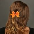 thumbnail image 2 of Unique Bargains 1 Pc Duckbill Clip Halloween Mesh Hair Clip for Women Orange, 2 of 5