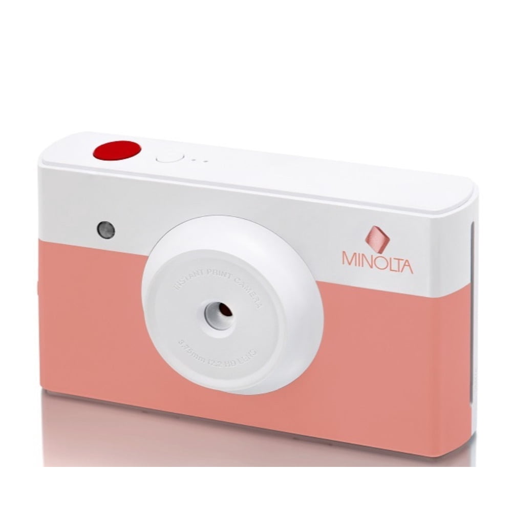 Minolta MNCP10-PK Instapix Instant Print Camera - Coral Pink
