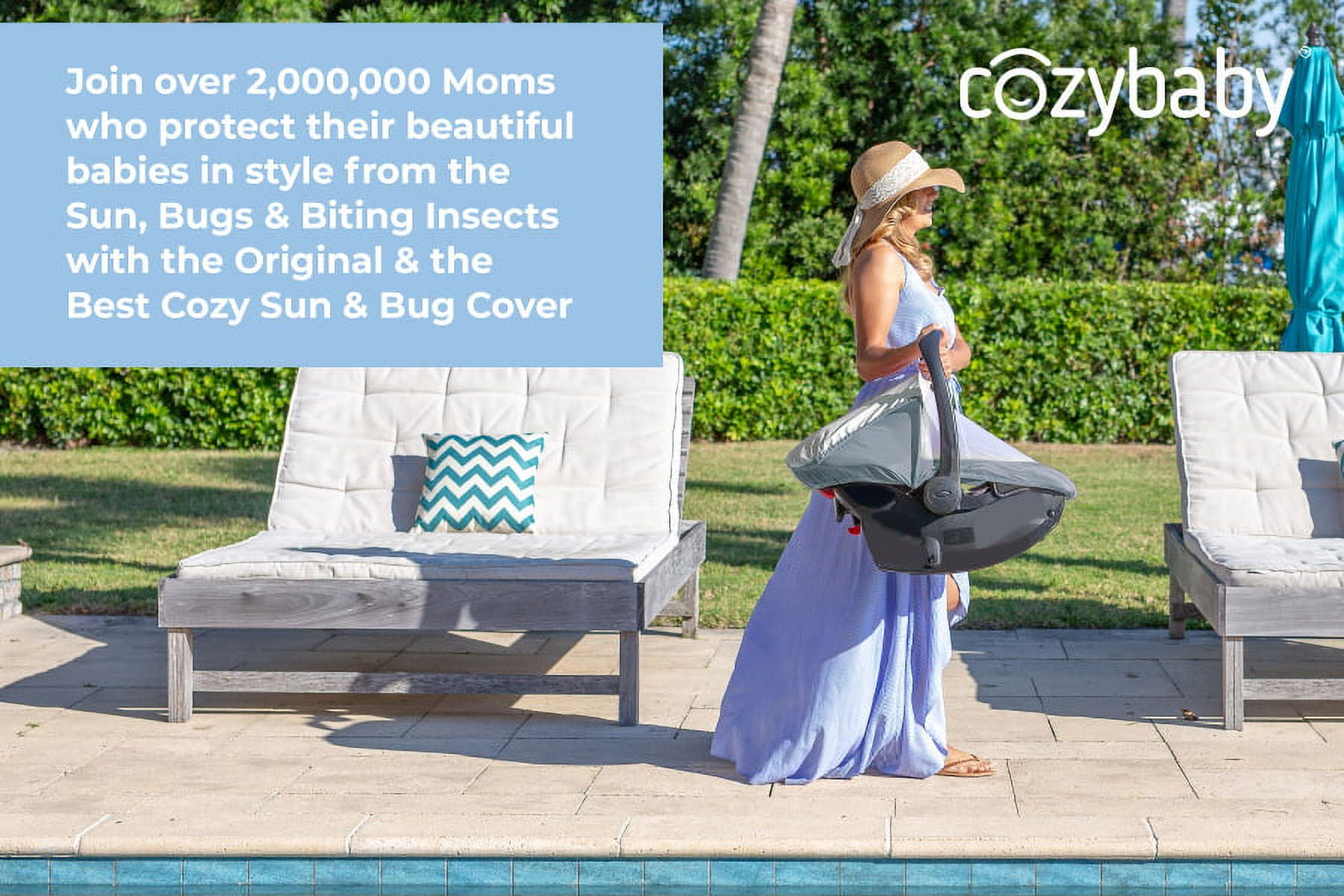 Cozy Cover Glacier Gray Sun & Bug Car Seat Cover
