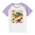 thumbnail image 1 of RXIRUCGD 2025 Vêtements d'Été pour Enfants Tout-Petits Garçons Filles Mode Mignon Col Rond Imprimé Manches Courtes Haut, 1 of 7