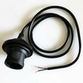 thumbnail image 3 of Laklulu Paquete de 2 rosetas cromadas negras E27 con anillo de bloqueo para pantalla para lámpara colgante de bricolaje, lámpara colgante vintage, lámpara colgante moderna (negro), 3 of 5
