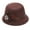 Coffee, variant on SPRING PARK Elegant Solid Color Women Floral Ribbon Vintage Linen Bowler Classic Sun Hat Fedoras Bucket Cap