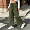 thumbnail image 4 of cocolona Womens Casual Loose Athletic Pants Elastic Waist Drawstring Wide Leg Gym Workout Trousers with Pockets, 4 of 5
