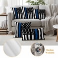 thumbnail image 6 of Blue American Flag Waterproof Outdoor Pillow Covers 18''x18'' Set of 2, Patio Furniture Cushion Covers for Chairs, Black White Stars Stripe US Flag Decorative Pillow Cases for Garden/Pool/Beach, 6 of 9
