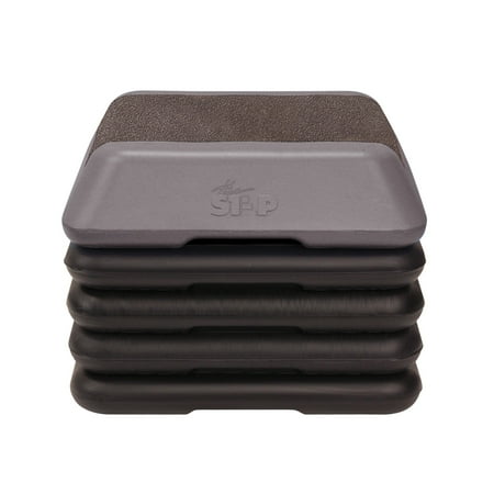 The Step High Step Aerobic Platform with High Step Grey Aerobic Platform and 4 Black Risers