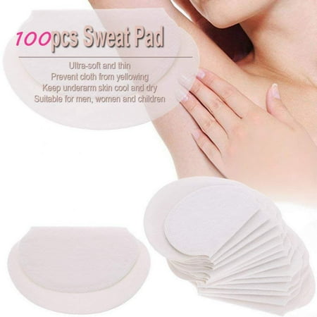 Underarm Perspiration Shields 100pcs / 50Pair Disposable Underarm Sweat Pads Self Adhesive Absorb Sweat Armpits Perspiration Pads Deodorant by Zerone,Disposable Sweat Pads,Absorbent Underarm Sweat Pads ()