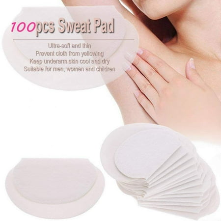 Underarm Sweat Pads,Ymiko 100pcs / 50Pair Disposable Underarm Sweat Pads Self Adhesive Absorb Sweat Armpits Perspiration Pads