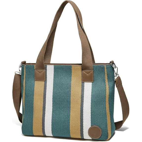 Canvas Tote Bag For Women Large Capacity Shoulder Bag Top Handle Handbag With Ajustable-Strap for Gym, Work, Travel