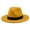 Yellow, variant on Black Wool Felt Flat Top Hat Wide Brim Boater Hat with Gold Wire Accent Classic Dress Hat for Men and Women