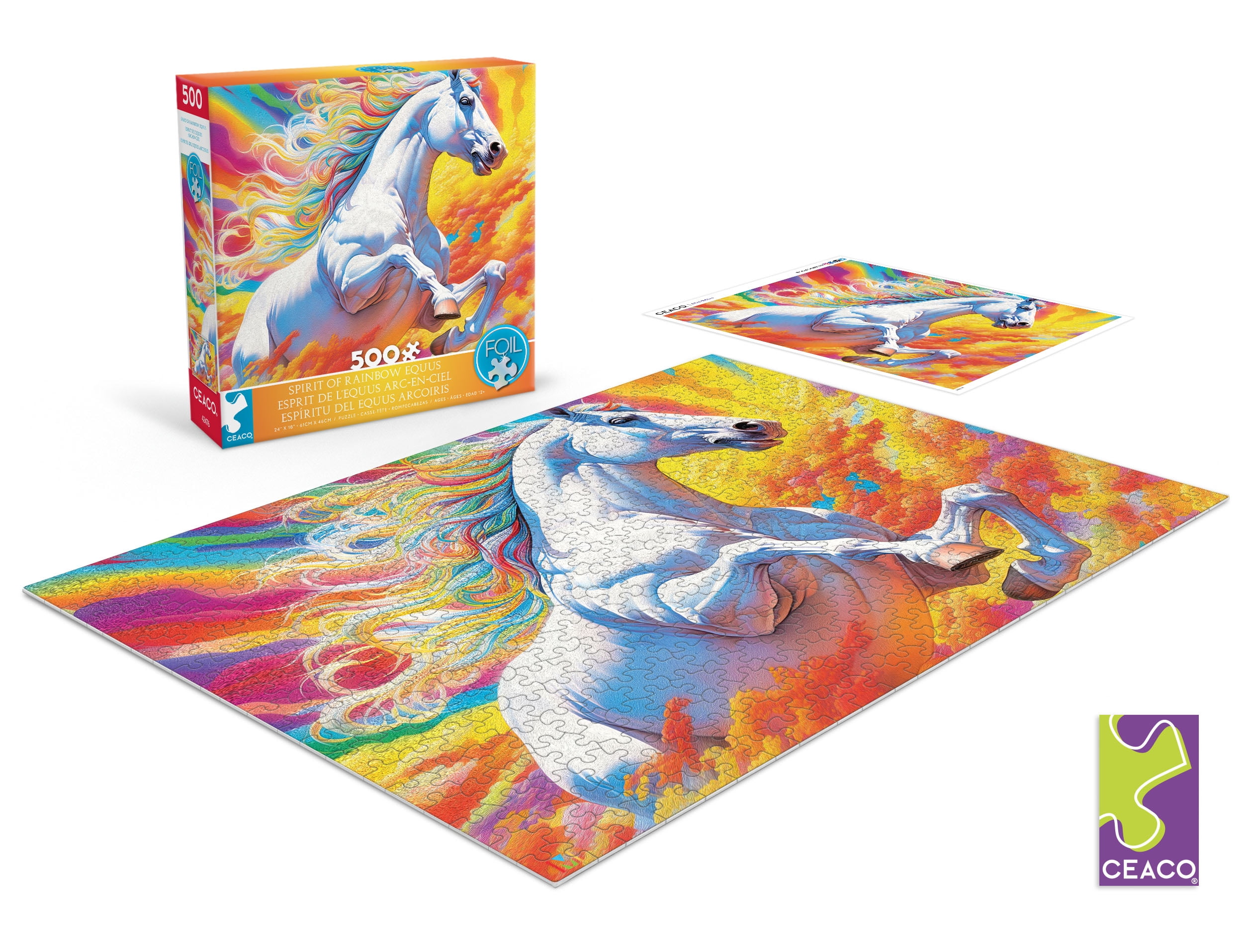Ceaco Spirit of Rainbow Equus (Michael David Ward) 500 Piece Interlocking Jigsaw Puzzle