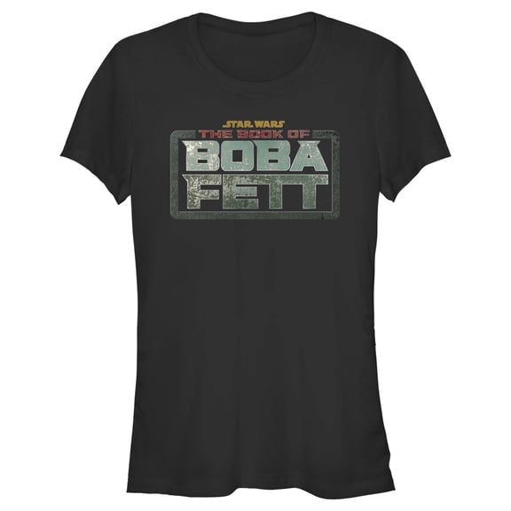 Junior's Star Wars: The Book of Boba Fett Distressed Logo  Graphic Tee Black 2X Large