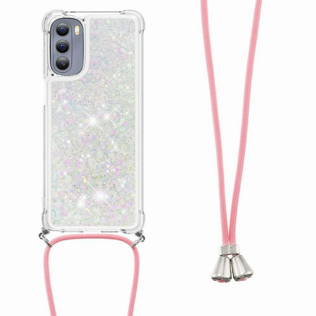 Funda FOXDOCK para Motorola Moto G Stylus 2022 4G con Cuerda Ajustable, Brillo Líquido, Protección Antigolpes y Lente – Ideal para Regalo