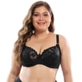 thumbnail image 2 of Eashery Women's Front Close Bra Plus Size Sports Bras for Women Black 40, 2 of 2