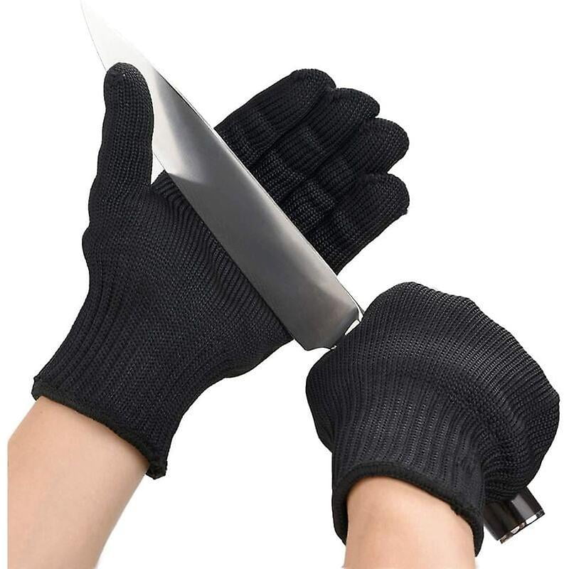 Lishi Gants de Sécurité Kevlar et Acier Inoxydable Noir