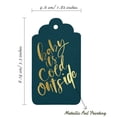 thumbnail image 5 of Inkdotpot 100 Pack Baby It's Cold Outside Baby Shower Favor Paper Tags Craft Real Gold Foil Hang Tag, 5 of 6