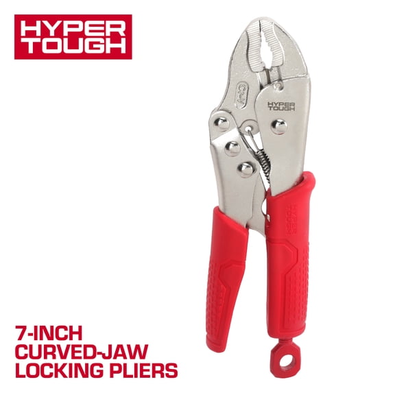 Hyper Tough 7 in Curved Jaw Locking Pliers with Triggerless Release, Model 44325