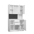 thumbnail image 5 of 74" Kitchen Pantry Cabinet with Charging Station, Modern Freestanding Buffet Cabinet with Doors and Drawers, Tall Kitchen Hutch Cabinet for Bedroom, White, 5 of 9