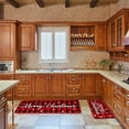 thumbnail image 5 of Christmas Black and Red Buffalo Plaid Lattice Kitchen Rug Set 2 Piece, Cushioned Anti-Fatigue Kitchen Floor Mats Waterproof Easy to Clean, Comfort Standing Kitchen Mat Set with Non-Slip Latex, 5 of 6
