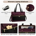 thumbnail image 4 of LOVEVOOK Laptop Bag for Women 15.6 Inch Tote Work Professional Leather Computer Briefcase Waterproof Handbag Shoulder Large Capacity Business Teacher Office Crossbody Purse, 4 of 9
