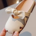 thumbnail image 4 of Girls' Closed Toe Open Heel Outer Wear Soft Bottom Bow Casual Shoes Beige 3.5 Years-4 Years, 4 of 7