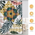 thumbnail image 6 of Extra Long Shower Curtain - Boho Abstract Mid Century Modern Floral Bohemian Minimalist Flowers Tropical Botanical Fabric Cloth Shower Curtain Set with 12 Hooks for Bathroom Decor, 72"x84", 6 of 6