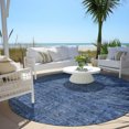 thumbnail image 6 of Addison Rugs Chantille Indoor/Outdoor Transitional Southwest Navy Washable Round Rug, 8' x 8', 6 of 6