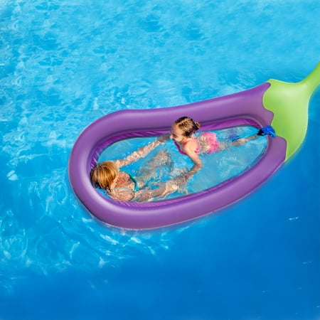 Outdoor Swimming Inflatable Lounge Float ,Giant Purple Eggplant Pool Floats Water Pool Raft with