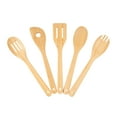 thumbnail image 4 of Mainstays 5pk Bamboo Spoons for Cooking, Kitchen Essential Tools Set, 4 of 11