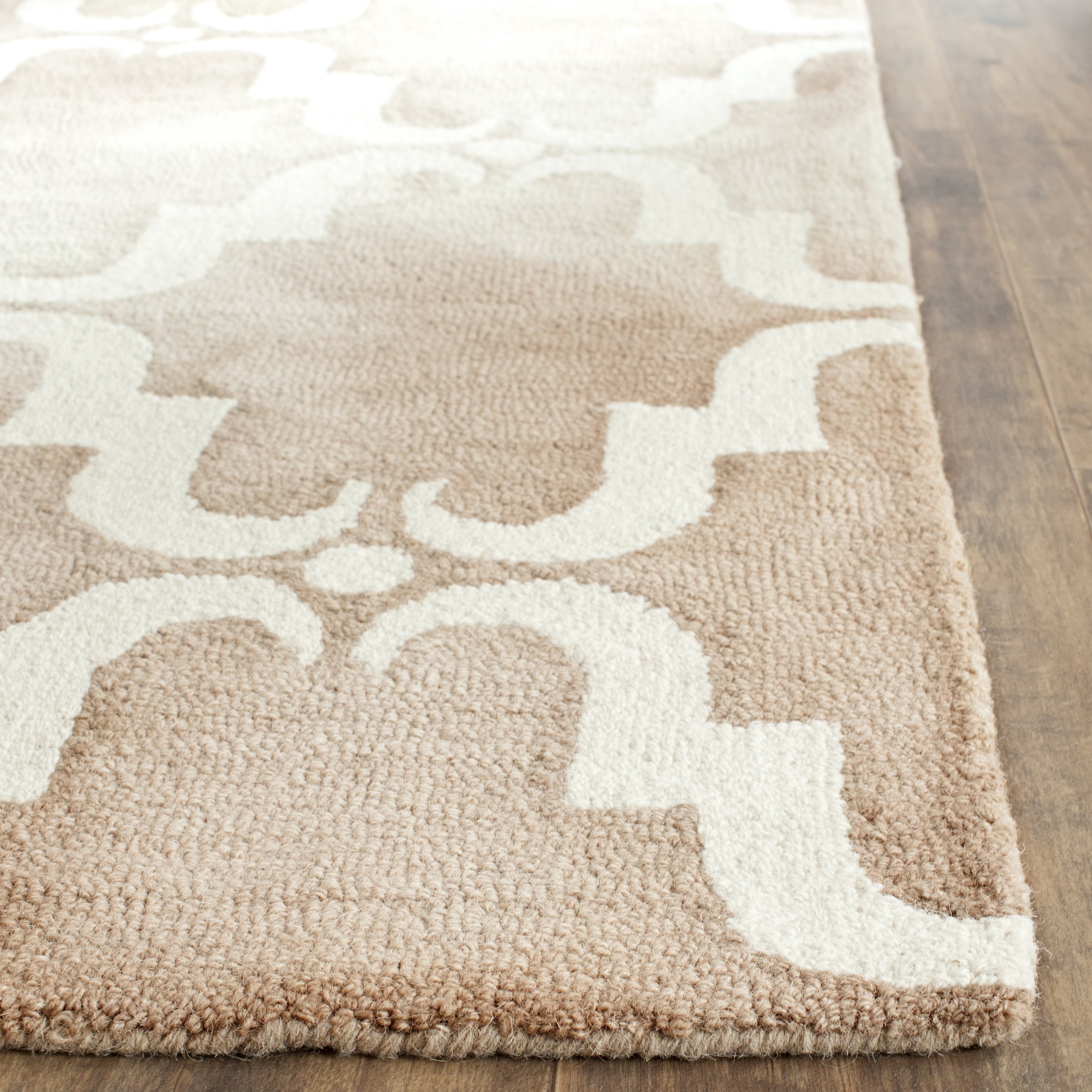 Safavieh Dip Dye Talbot Distressed Wool Area Rug, Beige/Ivory, 3' x 5'