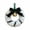 F, variant on Mini Wreath Ornament,Small Fabric Floral Ring Decor Matching Satin Bow and Metal Bell Pendant Built In Hanging Cord,Compact Xmas Accent for Tree Gift Box Cabinet Window Layout